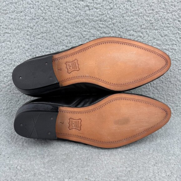 Giorgio Brutini Loafers Men 7 Shoe Black Bernard Leather Dress Slip On Vintage 1 - Picture 7 of 11